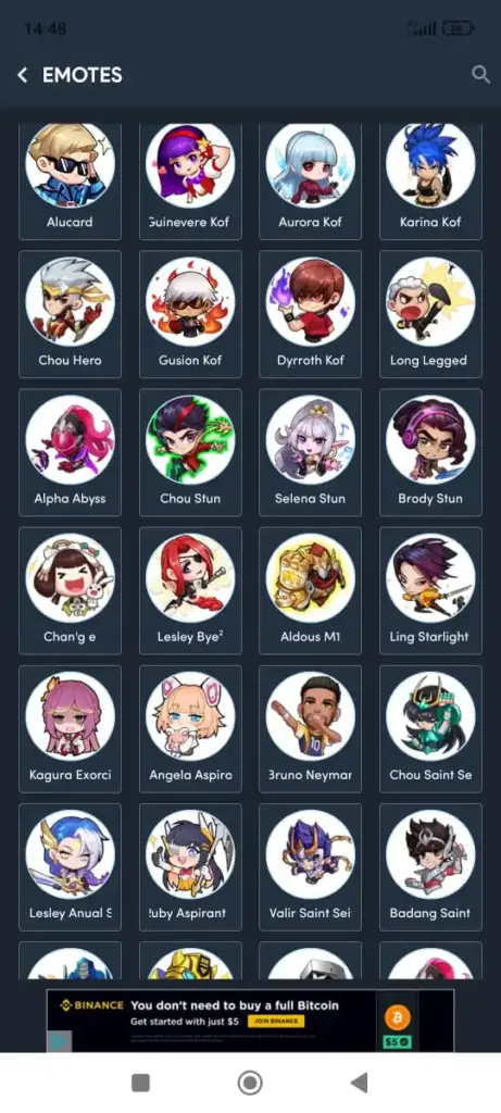 Unlock all emotes-MLBB.